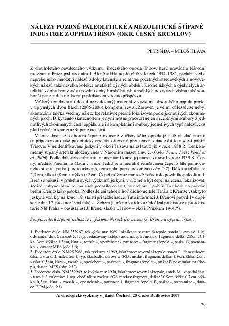 Nálezy štípané industrie