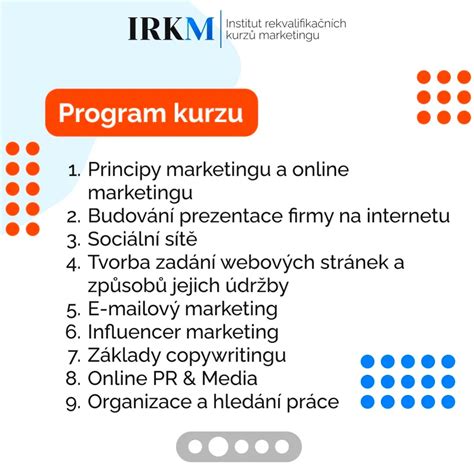 Grafika zobrazující různé oblasti rekvalifikačních kurzů