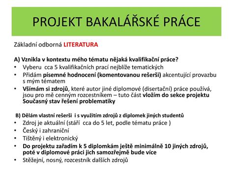 Proces hodnocení bakalářské práce