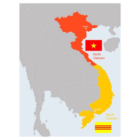 Mapa rozdělení Vietnamu