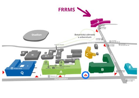 Mapa kampusu Mendelovy univerzity