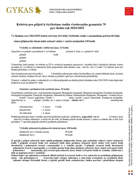 Infografika s fázemi přijímacího řízení