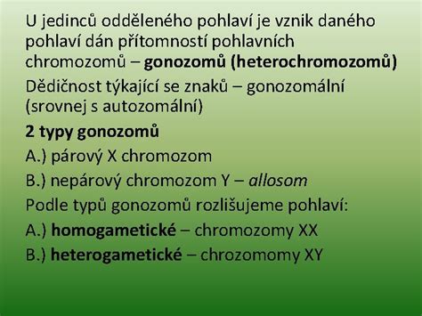 Ilustrace pohlavních chromozomů