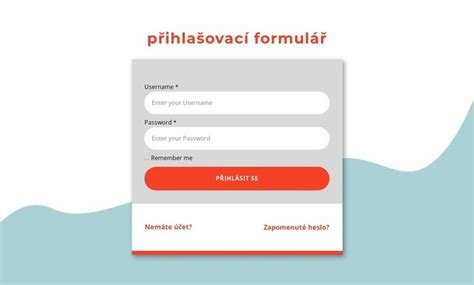 Ilustrace online přihlašovacího formuláře