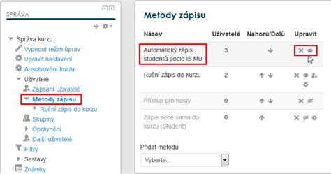 Rozhraní pro založení kurzu v ELFu