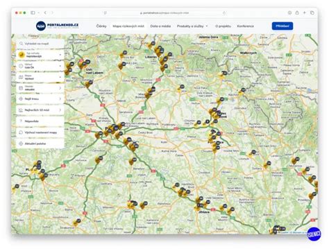 Mapa dopravních sítí