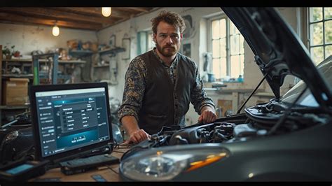 Ukázka diagnostického přístroje připojeného k vozidlu Ford