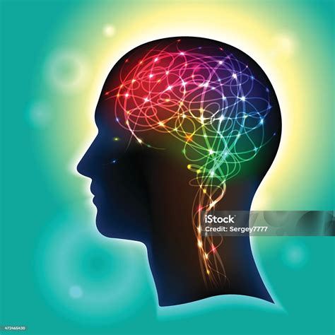 Ilustrace mozku s aktivními neurony