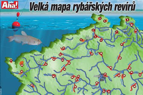 Mapa rybářských revírů v ČR