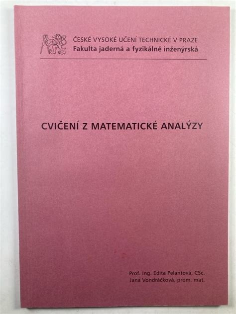 Ukázka poznámek z matematické analýzy