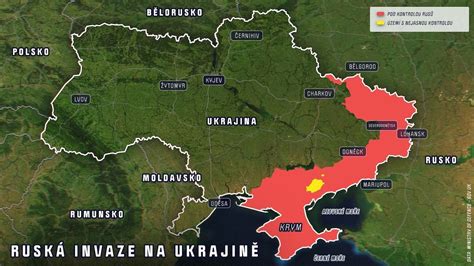 Mapa oblastí konfliktu na Ukrajině