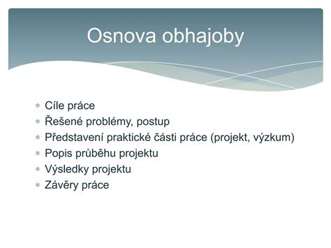 Seminární diskuse a prezentace