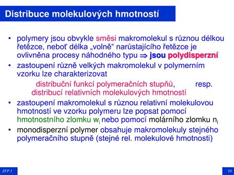 Distribuce molekulových hmotností polymerů