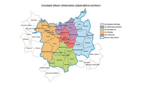 Mapa Ostravy s vyznačením VŠB-TUO