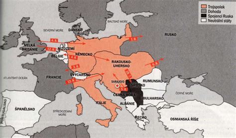 Mapa západní fronty první světové války
