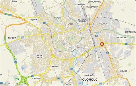 Mapa Olomouce