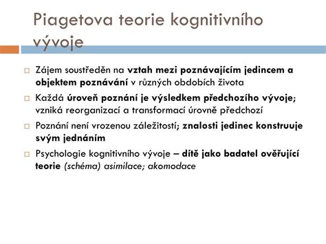 Schéma pedagogické psychologie