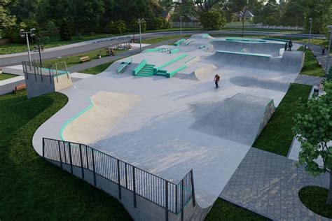Fotografie skateparku nebo návrh skateparku
