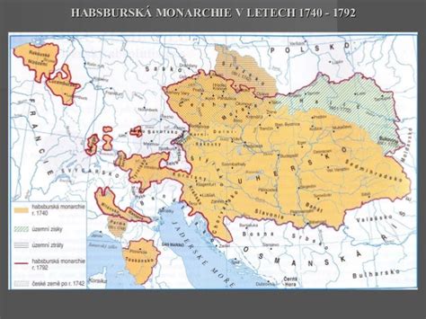Mapa habsburské monarchie v 18. století