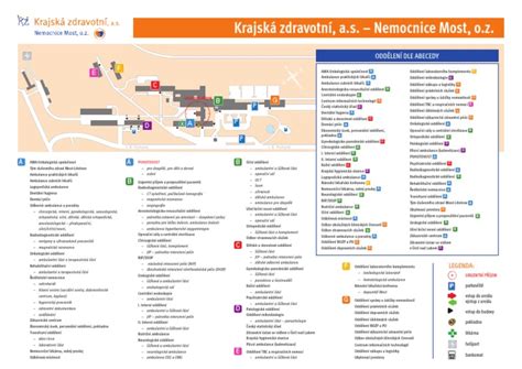 Mapa nemocnice s vyznačením budov D1 a D2