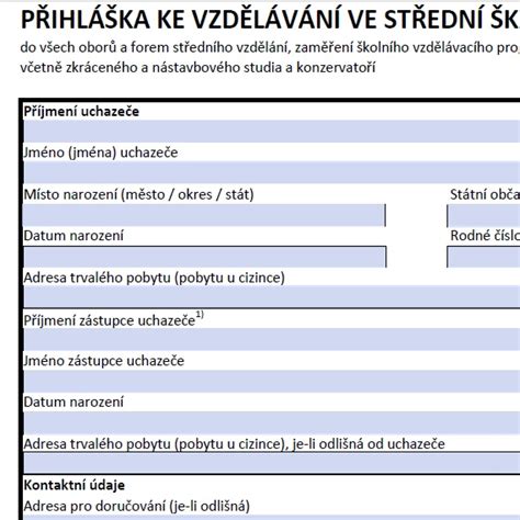 Schéma přijímacího řízení na VŠ