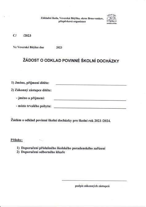 Infografika znázorňující proces žádosti o odklad školní docházky