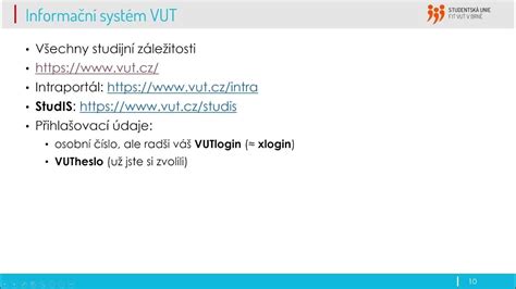 Screenshot informačního systému VUT (STUDIS)