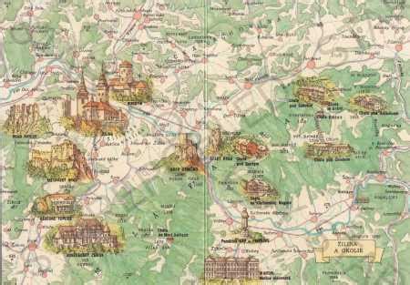 Mapa Vratislavi s vyznačenými památkami
