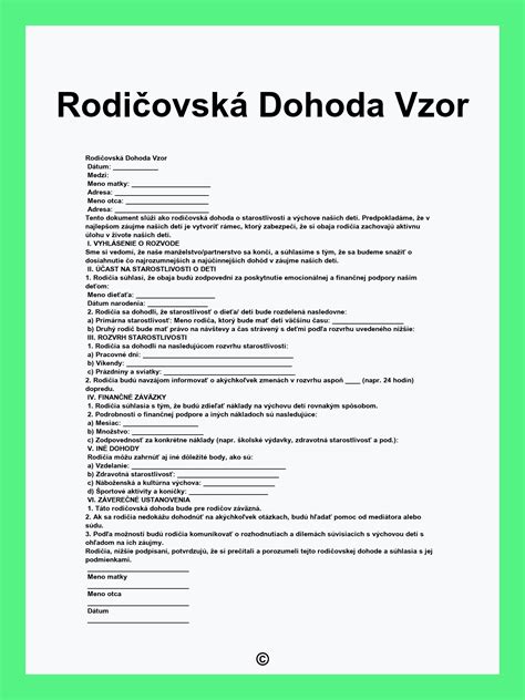 schéma rodičovské odpovědnosti