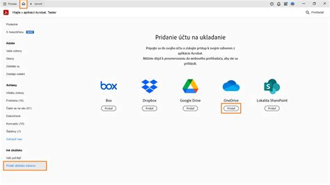 Nastavení účtu OneDrive
