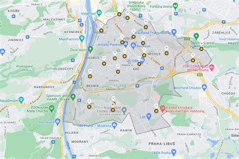 mapa s vyznačenými školami v okolí Těrlicka