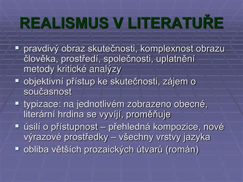 Realismus v literatuře 19. století