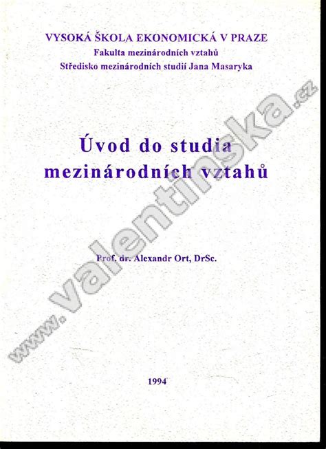 Schéma struktury studia mezinárodních vztahů