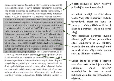 Příklad formátování textu v seminární práci