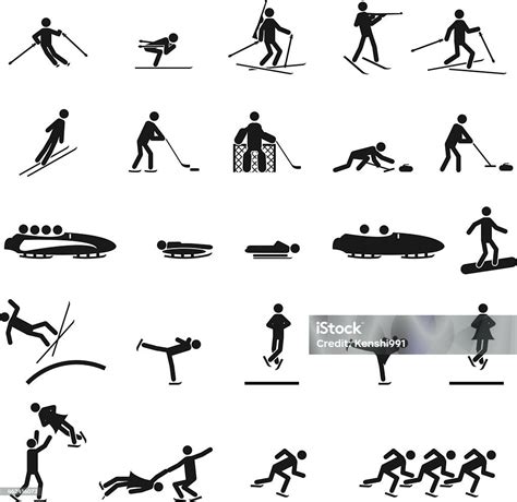 Ilustrace letních a zimních sportů
