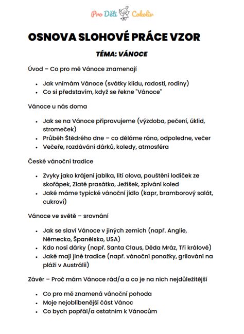 infografika o struktuře slohové práce