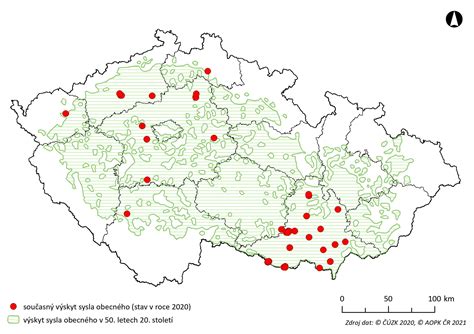 Mapa rozšíření bolševníku obecného