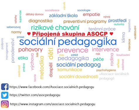 Infografika zobrazující různé profese, kde se uplatňují sociální pedagogové