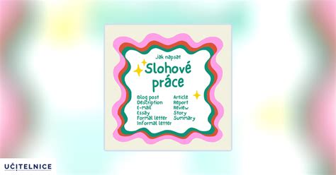Příklady slohových prací v angličtině