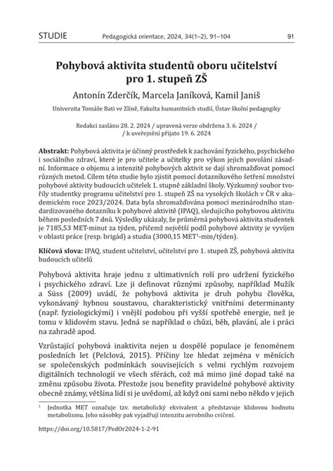Schéma struktury studijního programu Učitelství pro 1. stupeň ZŠ