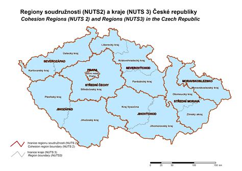 Mapa regionů České republiky (NUTS)