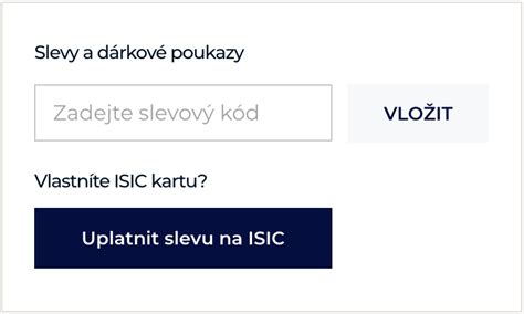 Ilustrace slev a výhod pro držitele ISIC karty