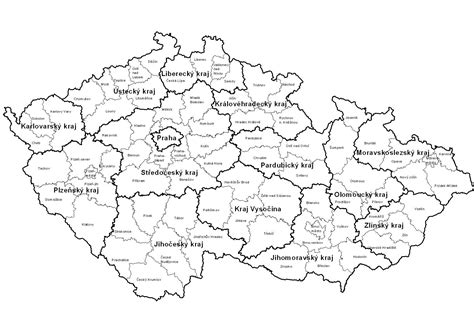Mapa České republiky s vyznačenými městy odjezdu na seznamovák