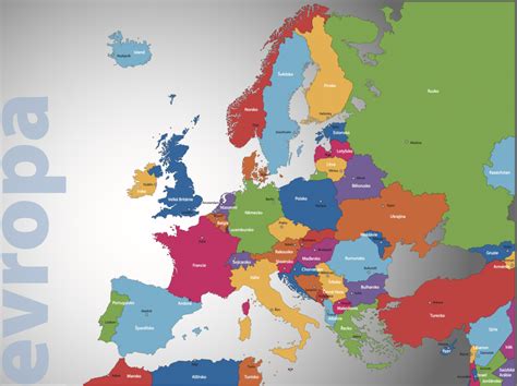 Mapa Evropy s vyznačenou Olomoucí a logem Univerzity Palackého