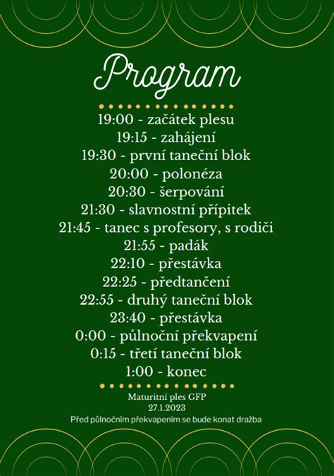 Plánování maturitního plesu