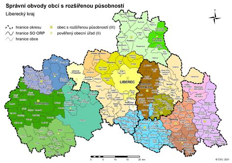 Mapa Libereckého kraje