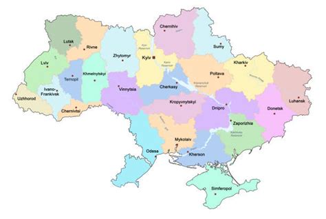 Mapa s vyznačenými turistickými a přírodními oblastmi
