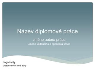 Schéma struktury diplomové práce