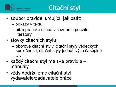 Příklady citačních stylů