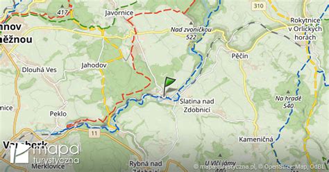 Mapa obce Slatina nad Zdobnicí